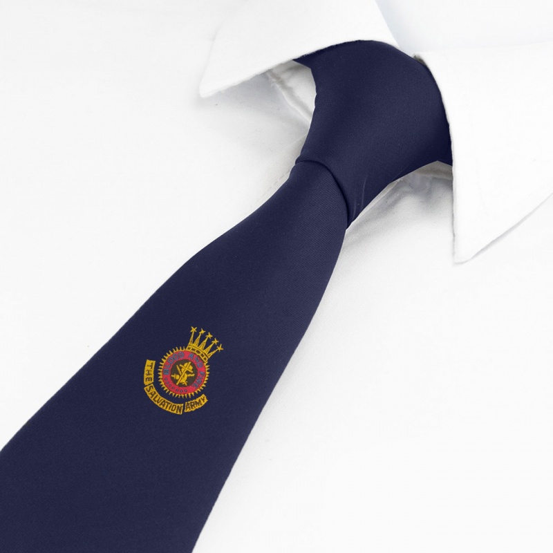 Clip On Tie with Coloured Crest